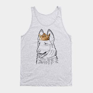 Belgian Laekenois Dog King Queen Wearing Crown Tank Top